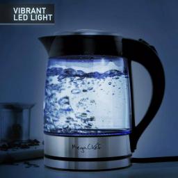 MegaChef Mega Chef 1.8L Glass and Stainless Steel Electric Tea Kettle thumbnail 2