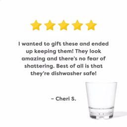 TOSSWARE Reserve Backbar 12 oz. Tritan Double Old Fashioned Glasses, Shatterproof, Set of 24 thumbnail 6