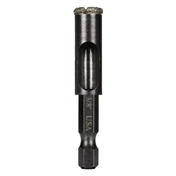 Montana Brand 3/8 in. High Speed Steel Diamond Tile Drill Bit with 1/4 in. Hex Shank