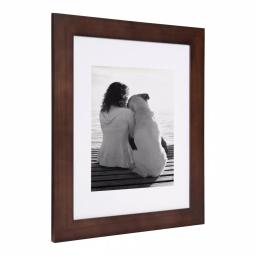 DesignOvation Museum Collection 11x14 Walnut Brown Picture Frame Set, Matted to 8x10, Pack of 4 thumbnail 3