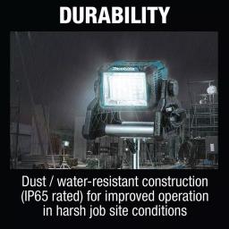 Makita 18V LXT Cordless/Corded LED Work Light, 3000 Lumens, IP65 Rated (DML811) thumbnail 9