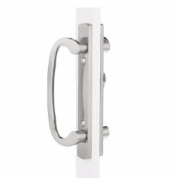 Prime-Line Satin Nickel Diecast Sliding Patio Door Handle Set with Offset Thumb Turn thumbnail 3