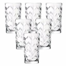 Lorren Home Trends RCR Laurus Crystal Highball Glasses, Set of 6, 12 oz. thumbnail 2