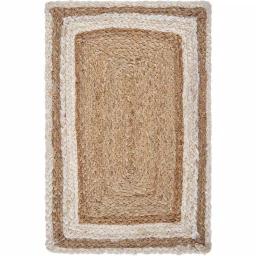 LR Home Natural and Bleached Jute Placemats, Set of 4, 19 x 13 in. thumbnail 1