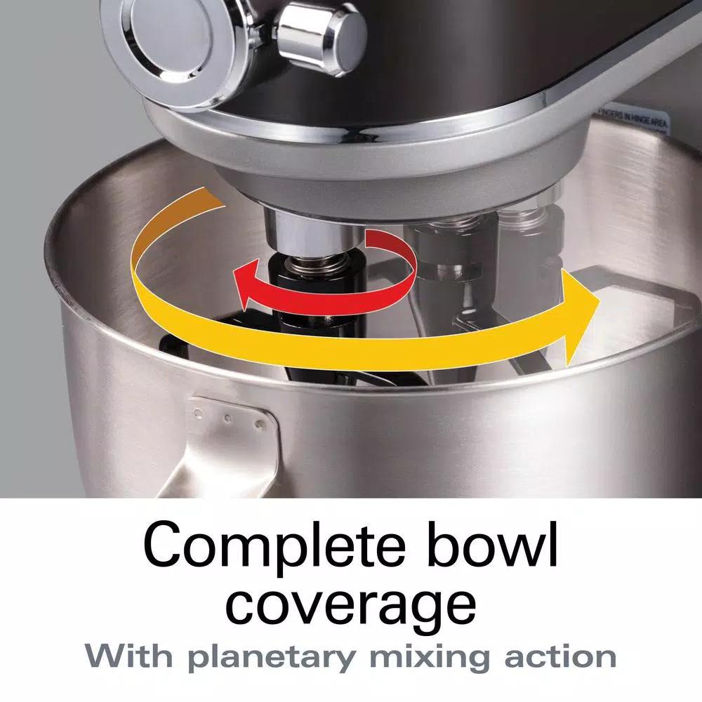 Hamilton Beach Professional All-Metal 12-Speed Stand Mixer, 4.5 Qt. Stainless Steel Bowl, Silver