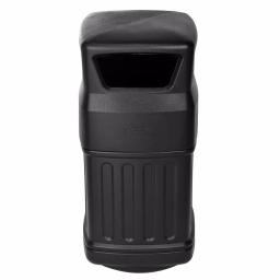 Alpine Industries 16 Gal. Black Open Dome Top Commercial Trash Can, Indoor/Outdoor thumbnail 2