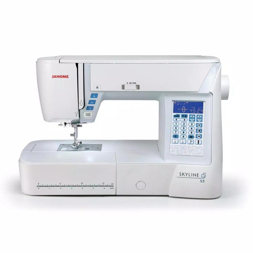 Janome Skyline S3 120-Stitch Sewing Machine with Large Workspace and Superior Feed System Plus