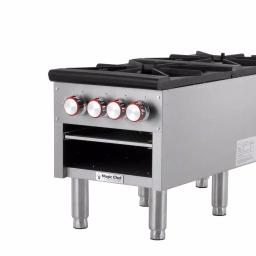 Magic Chef Commercial 2-Burner Natural Gas Stock Pot Range, 160,000 BTU, Stainless Steel thumbnail 4