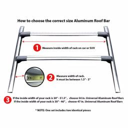 PRO-SERIES 47 in. Universal Aluminum Roof Bars for Small SUVs (Set of 2) thumbnail 7