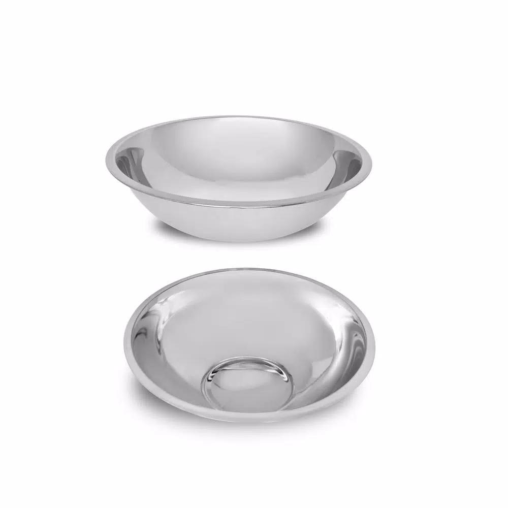 Unbranded Stainless Steel Mixing Bowl Set, 2-Piece (7.6 Qt. and 4.6 Qt.)