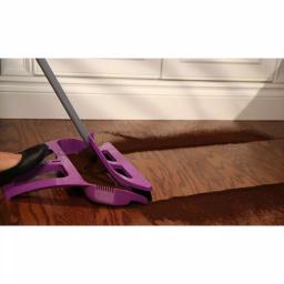 WISP 3-Piece Broom and Dustpan Set with Telescoping Handle and Bristle Seal Technology - Purple thumbnail 7