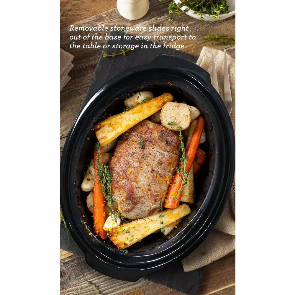 Elite Platinum 8.5 Qt. Red Slow Cooker with Removable Stoneware Pot