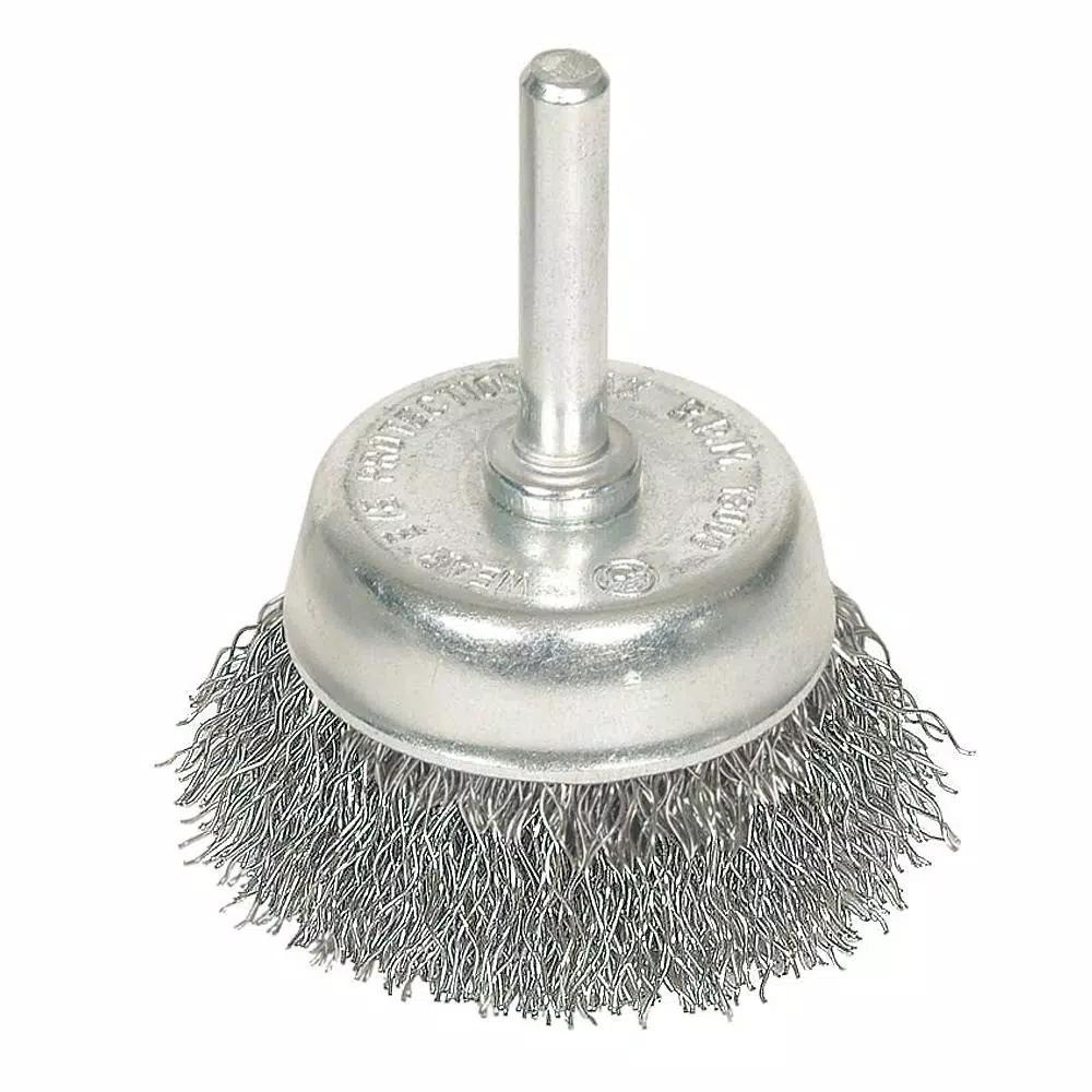 Robtech 1-3/4 in. Crimped Steel Wire Cup Brush with 1/4 in. Shank