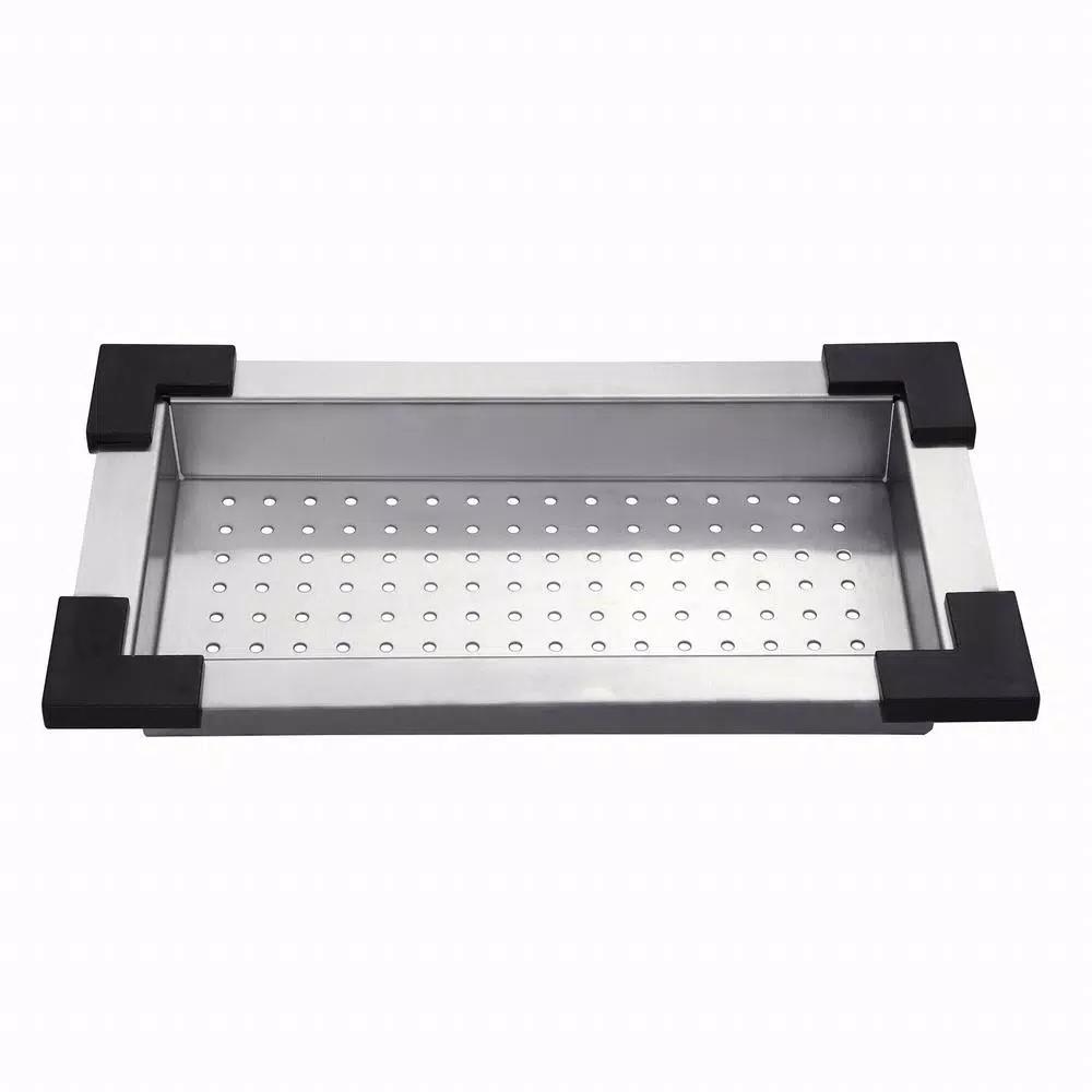 KRAUS Stainless Steel Colander with Protective Bumpers