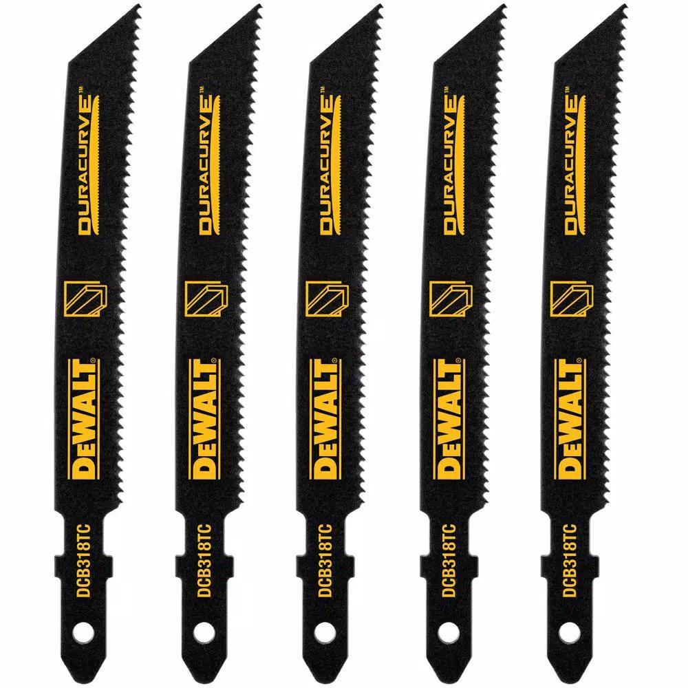 DEWALT 3-5/8 in. 18 TPI T-Shank Medium Metal Cutting Jig Saw Blades (5-Pack)