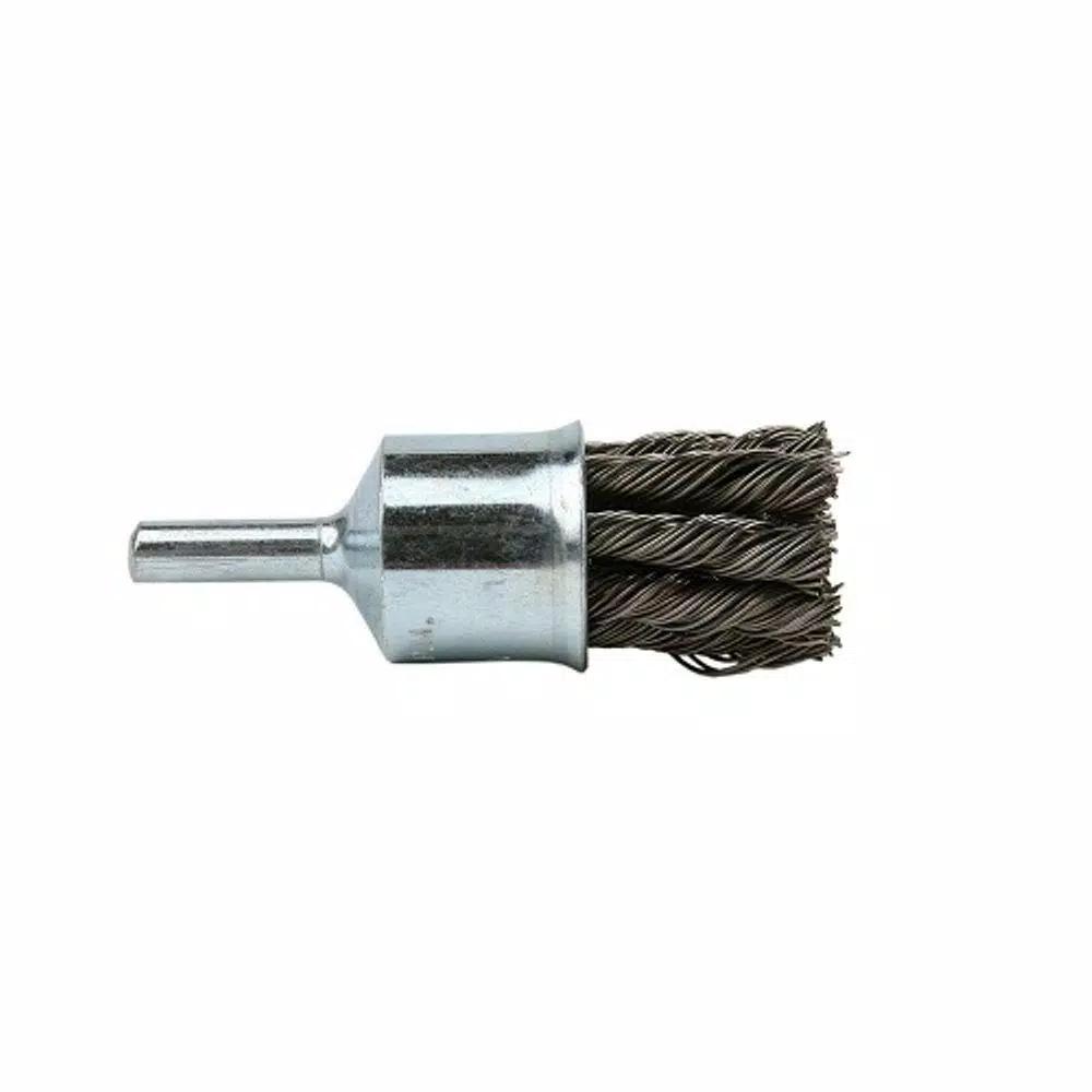 Lincoln Electric 3/4 in. Knotted End Wire Brush with 1/4 in. Shank