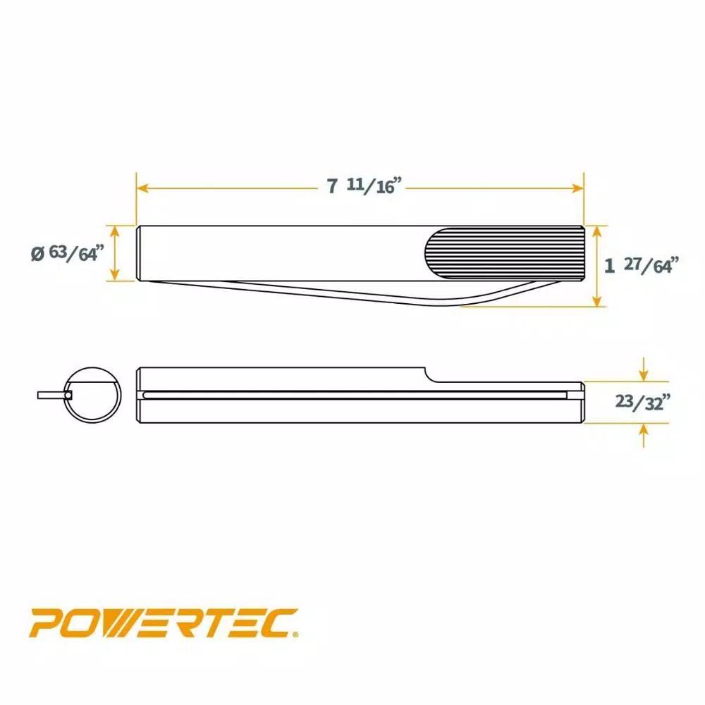 POWERTEC 1 in. Extra Heavy-Duty Steel Bench Dogs, 2-Pack