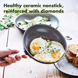 GreenPan Chatham 10-Piece Hard-Anodized Aluminum Ceramic Nonstick Cookware Set, Gray thumbnail 3