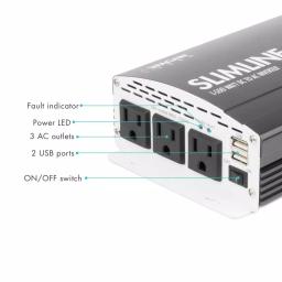 Wagan Tech Slimline 1500W Continuous / 3000W Surge AC Power Inverter thumbnail 6