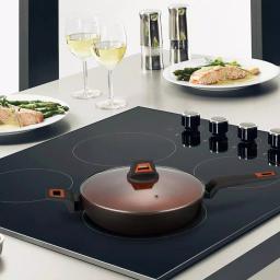 AMERCOOK 12 in. Volcano Stone Nonstick Wok Pan, Forged Aluminum, Induction Compatible thumbnail 3