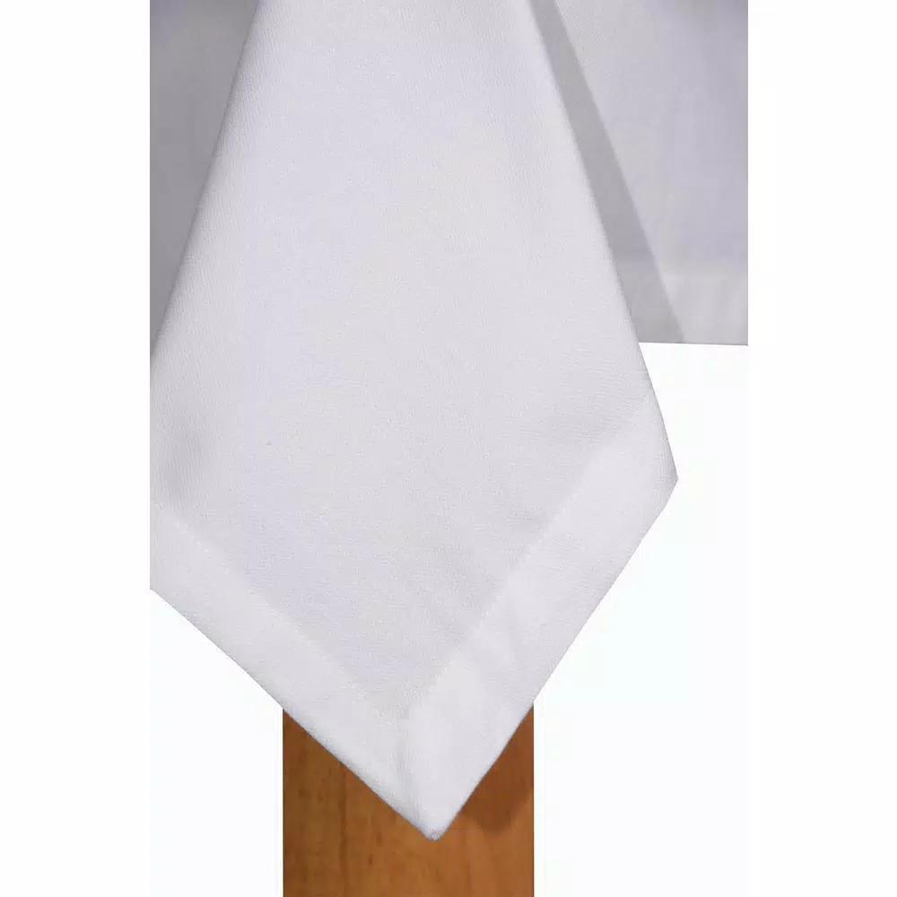 Lintex Butler Service Hotel Collection 100% Cotton Tablecloth, White, 70 x 126 in.