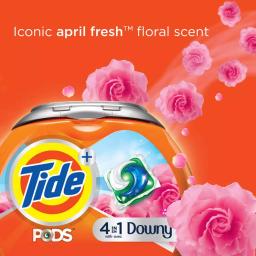 Tide PODS plus Downy Laundry Detergent Pods, April Fresh Scent, 90 Loads thumbnail 11