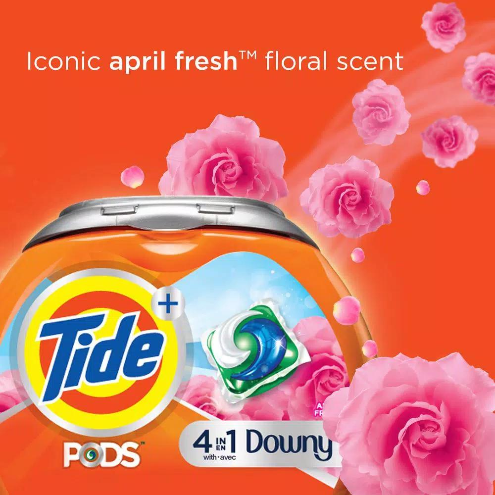 Tide PODS plus Downy Laundry Detergent Pods, April Fresh Scent, 90 Loads