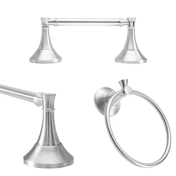 Arista Arlington 3-Piece Satin Nickel Bathroom Accessory Set