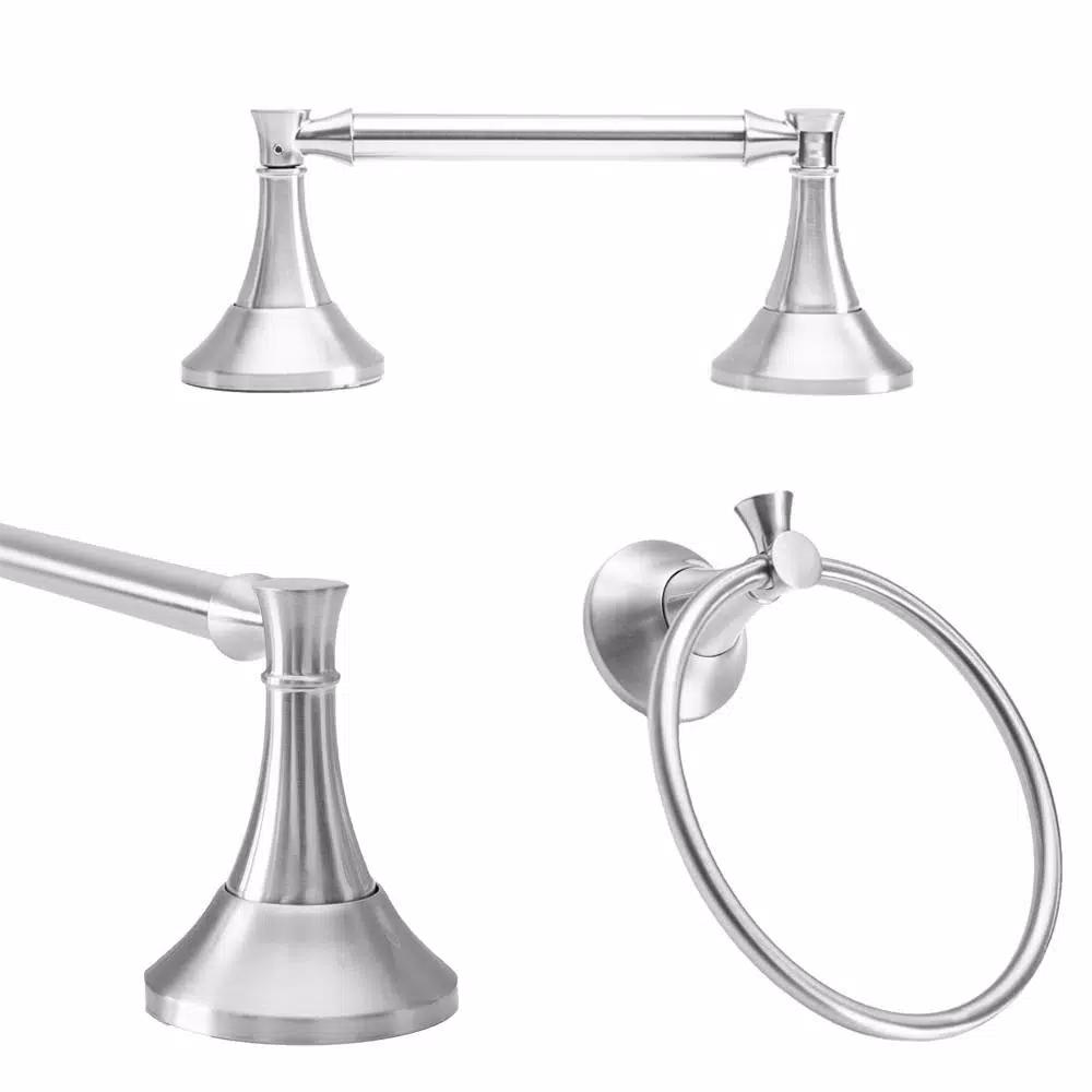 Arista Arlington 3-Piece Satin Nickel Bathroom Accessory Set