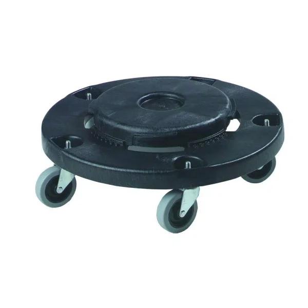 Carlisle Bronco Trash Can Dolly with Replaceable 3 in. Non-Marking Swivel Casters (2-Pack)