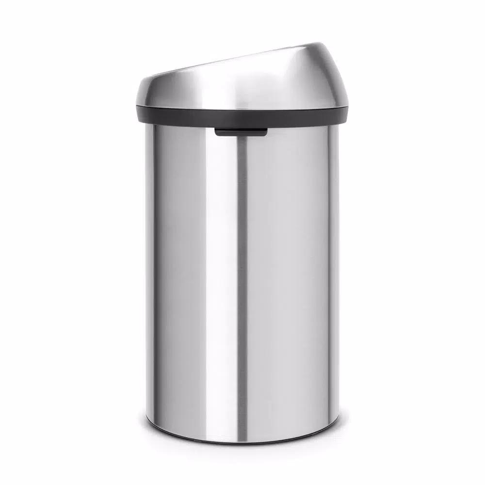 Brabantia 16 Gallon Matte Steel Fingerprint Proof Touch Top Trash Can