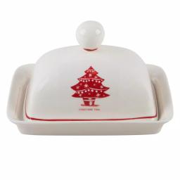Molly Hatch Christmas Tree Stoneware Butter Dish, 6.75 in. thumbnail 1