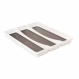 Real Solutions for Real Life White Plastic 6-Compartment Utility Drawer Organizer & Utensil Tray thumbnail 1