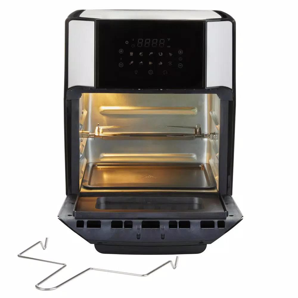 West Bend 12.6 QT XL Air Fryer Oven with Rotisserie, 10 Presets & Cyclonic Crisping Technology, Black