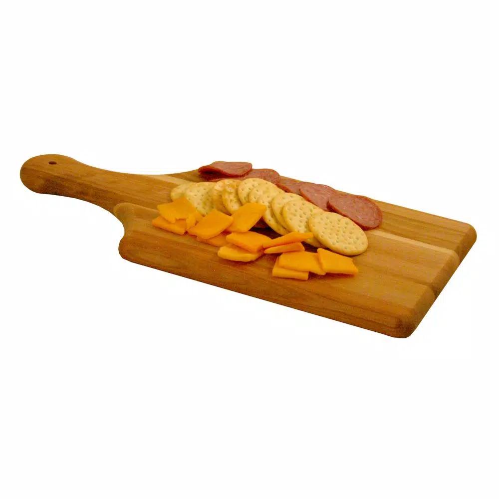 Catskill Craftsmen 14 in. Hardwood Cutting Board & Serving Paddle - Natural Birch Farmhouse Style