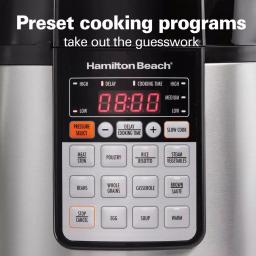 Hamilton Beach 6 Qt. Stainless Steel Multi-Function Electric Pressure Cooker thumbnail 7
