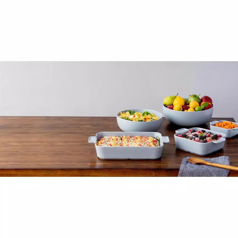 CorningWare 2 Qt. Square Stoneware Baker, 8 in. x 8 in., Ash Gray