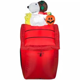 Gemmy 3.5 ft. Peanuts Red Baron Snoopy Lighted Halloween Airblown Inflatable thumbnail 2