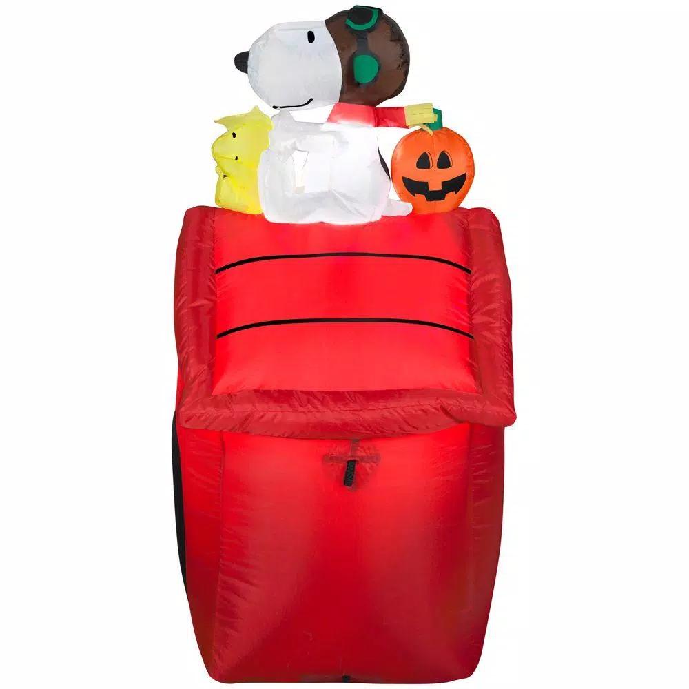 Gemmy 3.5 ft. Peanuts Red Baron Snoopy Lighted Halloween Airblown Inflatable