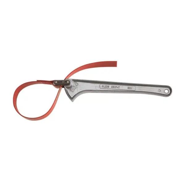 Klein Tools Grip-It Strap Wrench, 1.5 in. to 5 in. Opening, 6 in. Handle