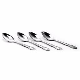 Gibson Home Abbie 24-Piece Stainless Steel Teaspoon Set, Ornate Silver Design, Service for 24 thumbnail 5