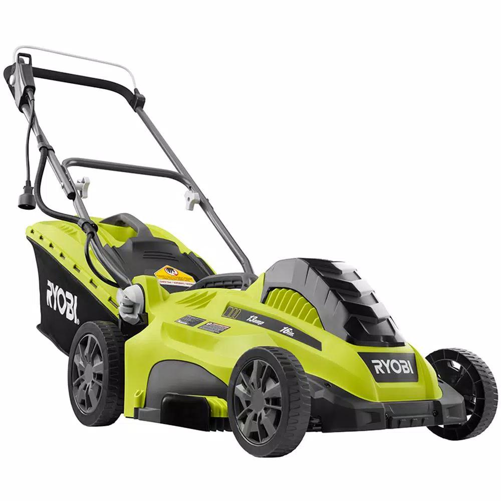 RYOBI 16 in. 13 Amp Corded Electric Walk Behind Push Mower and 10 Amp String Trimmer Combo Kit