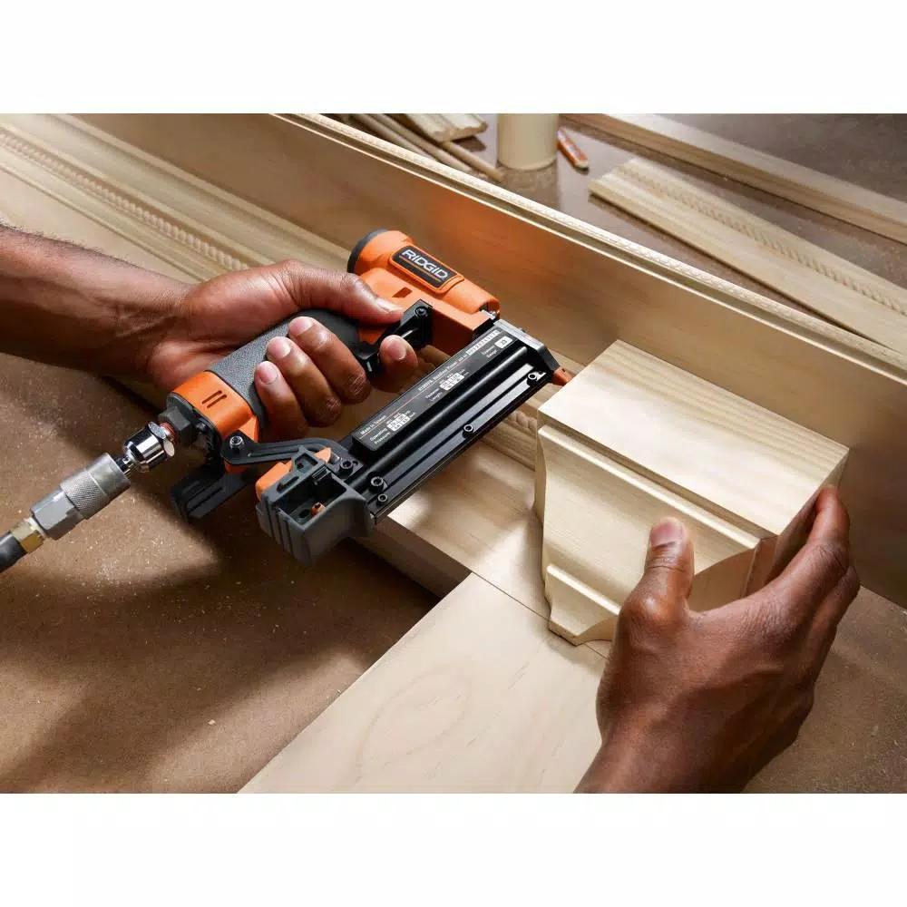 RIDGID 23-Gauge 1-3/8 in. Headless Pin Nailer with 50 ft. Lay Flat Air Hose Kit