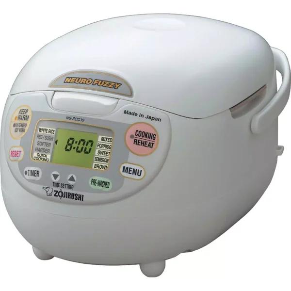 Zojirushi Neuro Fuzzy 5.5-Cup Premium White Rice Cooker and Warmer with Built-In Timer