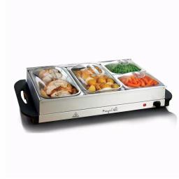MegaChef 2.5L Stainless Steel Buffet Server and Warming Tray with 4 Removable Food Containers thumbnail 1