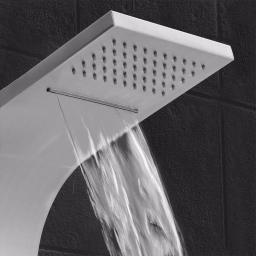 AKDY 65 in. Stainless Steel 8-Jet Rainfall Waterfall Shower Panel System with Handheld Wand thumbnail 10