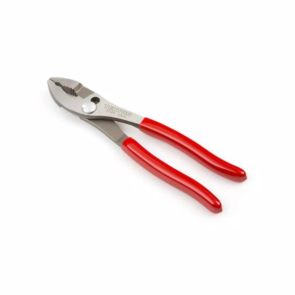 TEKTON 8 in. Slip Joint Pliers with Universal 3-Zone Jaws and Wire Cutter