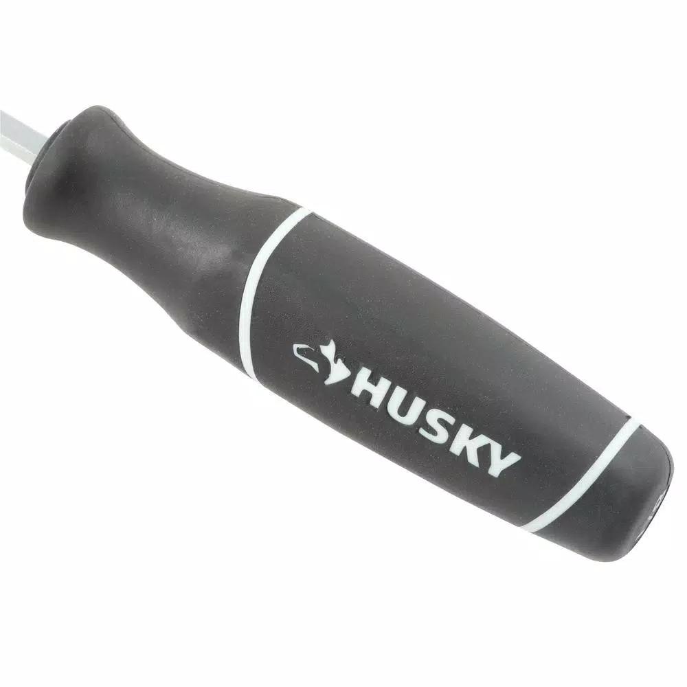 Husky 1/8 in. x 2-1/2 in. Slotted Screwdriver with Ergonomic Pentagonal Handle