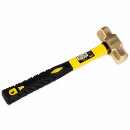 Stark 2 lb. Brass Sledge Hammer with Fiberglass Handle and Soft-Grip Rubber Cover thumbnail 1