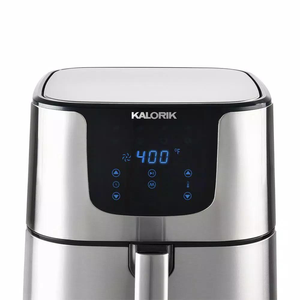 KALORIK 6 Qt. Stainless Steel Digital Air Fryer Pro XL Toaster Oven with 8 Smart Presets